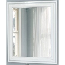 Зеркало 78х90 см белый глянец серебряная патина Atoll Мальта