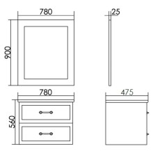 Зеркало 78х90 см белый матовый серебряная патина  Atoll Валери