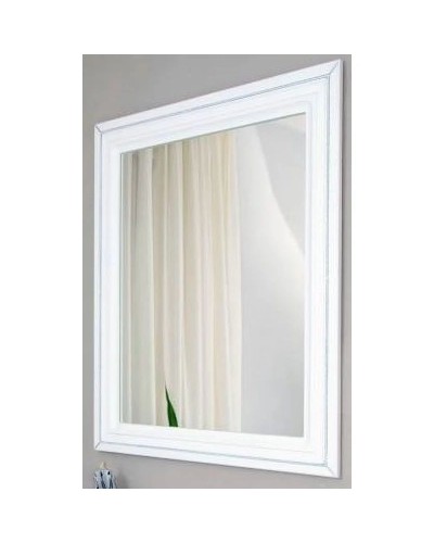 Зеркало 78х90 см белый матовый серебряная патина  Atoll Валери