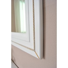 Зеркало 78х90 см белый матовый золотая патина Atoll Валери