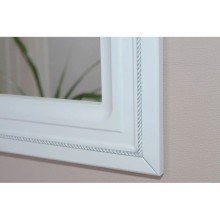 Зеркало 60,5х72,5 см белый матовый серебряная патина Atoll Валери