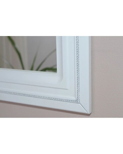 Зеркало 60,5х72,5 см белый матовый серебряная патина Atoll Валери