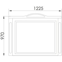 Зеркало 122,5х97 см scuro Atoll Верона