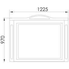 Зеркало 122,5х97 см scuro Atoll Верона