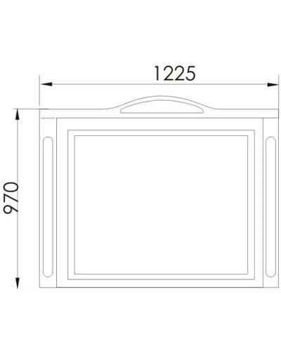 Зеркало 122,5х97 см scuro Atoll Верона