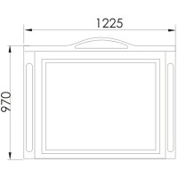 Зеркало 122,5х97 см слоновая кость золотая патина Atoll Верона