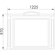 Зеркало 122,5х97 см слоновая кость золотая патина Atoll Верона