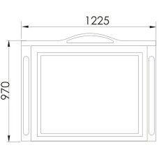 Зеркало 122,5х97 см слоновая кость золотая патина Atoll Верона