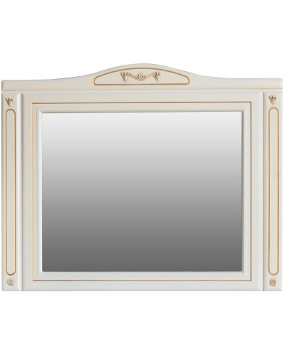 Зеркало 122,5х97 см слоновая кость золотая патина Atoll Верона