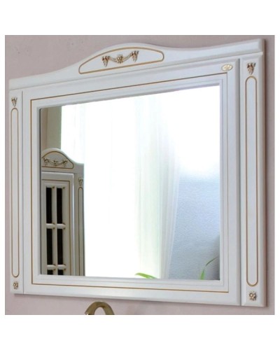 Зеркало 122,5х97 см слоновая кость золотая патина Atoll Верона