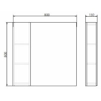 Зеркало со шкафом Comforty Осло 80 00-00006508 Бетон светлый