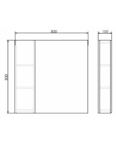Зеркало со шкафом Comforty Осло 80 00-00006508 Бетон светлый