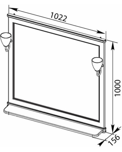 Зеркало Aquanet Валенса 100 180290 Белое