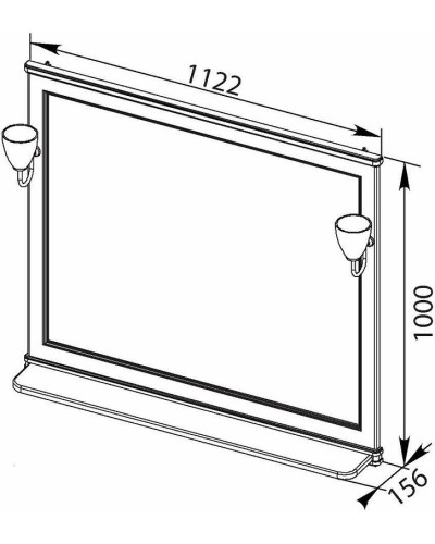 Зеркало Aquanet Валенса 110 180291 Белое