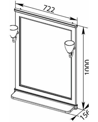 Зеркало Aquanet Валенса 70 180150 Белое