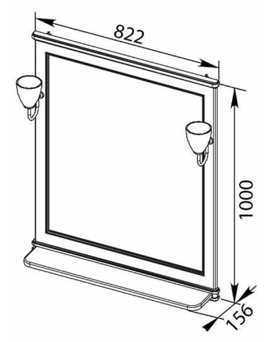 Зеркало Aquanet Валенса 80 180151 Белое