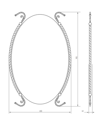 Зеркало Migliore Edera 65 16916 Хром
