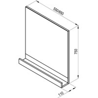 Зеркало Ravak 10° 65 X000000852 Серое