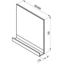 Зеркало Ravak 10° 65 X000000852 Серое