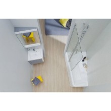 Зеркало Ravak 10° 55 L X000001071 угловое Серый глянец