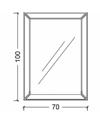 Зеркало Boheme Armadi Art Vogue 70 529/1 с зеркальной рамой