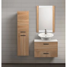 Зеркало 65х95 см белый глянец/дуб сонома Belux Бали В82