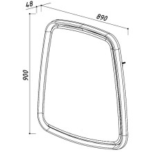 Зеркало 89х90 см белый глянец Belux Темза В 105