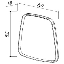 Зеркало 82,1х86 см белый глянец Belux Темза В 90