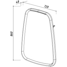 Зеркало 72х86 см белый глянец Belux Темза В 80