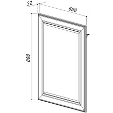 Зеркало 60х80 см белый глянец Belux Женева В 60