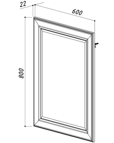 Зеркало 60х80 см белый глянец Belux Женева В 60