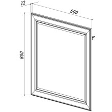 Зеркало 80х80 см белый глянец Belux Женева В 80