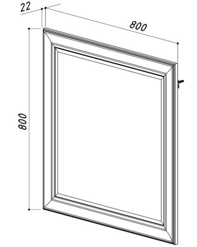Зеркало 80х80 см белый глянец Belux Женева В 80