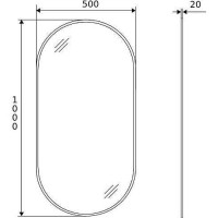 Зеркало Excellent Revia 50 DOEX.RE100.050.BL Черное матовое