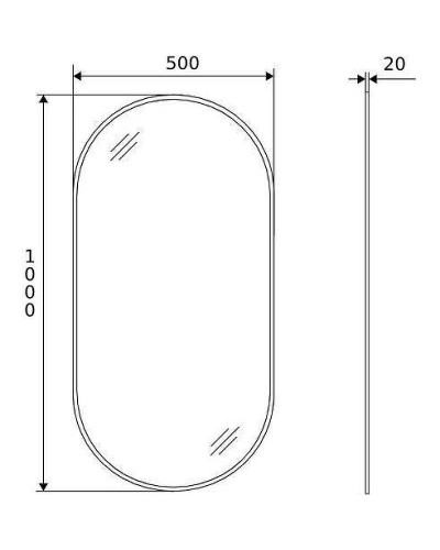 Зеркало Excellent Revia 50 DOEX.RE100.050.WH Белое матовое
