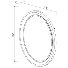 Зеркало 83х95 см белый глянец Belux Ксанти В 85