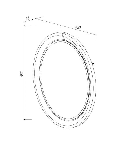 Зеркало 83х95 см белый глянец Belux Ксанти В 85