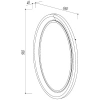 Зеркало 65х95 см белый глянец Belux Ксанти В 65