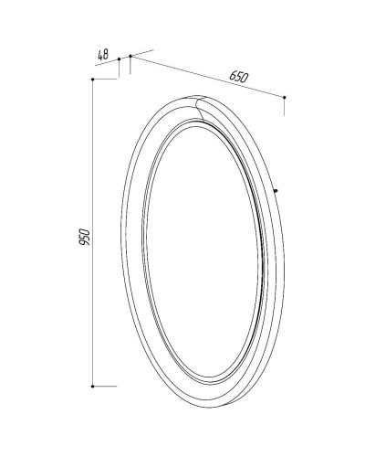 Зеркало 65х95 см белый глянец Belux Ксанти В 65