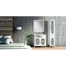 Зеркало 79х86 см белый глянец Belux Рояль В 80