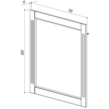 Зеркало 79х86 см белый глянец Belux Рояль В 80