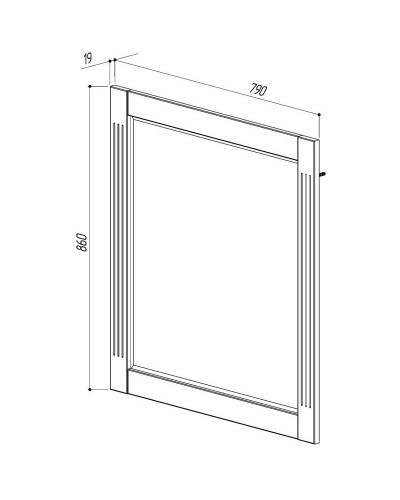 Зеркало 79х86 см белый глянец Belux Рояль В 80