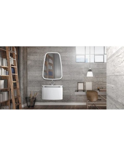 Зеркало 63,3х86 см белый глянец Belux Темза В 70