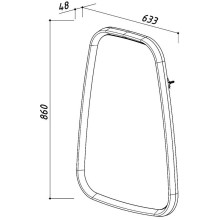 Зеркало 63,3х86 см белый глянец Belux Темза В 70