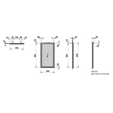 Зеркало 45х82,5 см Laufen Frame 25 4.4740.0.900.144.1