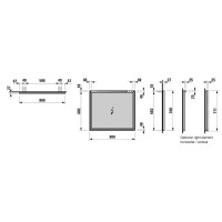 Зеркало 80х70 см Laufen Frame 25 4.4740.4.900.144.1