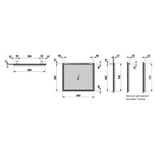 Зеркало 80х70 см Laufen Frame 25 4.4740.4.900.144.1