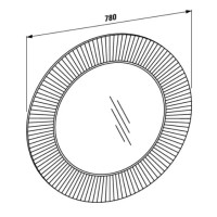 Зеркало 78х78 см оранжевое круглое Laufen Kartell by Laufen 3.8633.1.082.000.1