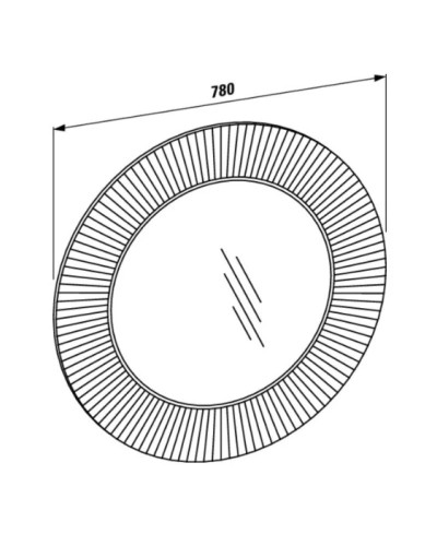 Зеркало 78х78 см оранжевое круглое Laufen Kartell by Laufen 3.8633.1.082.000.1