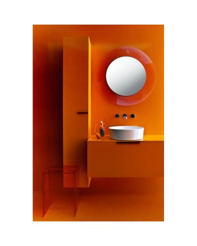 Зеркало 78х78 см оранжевое круглое Laufen Kartell by Laufen 3.8633.1.082.000.1